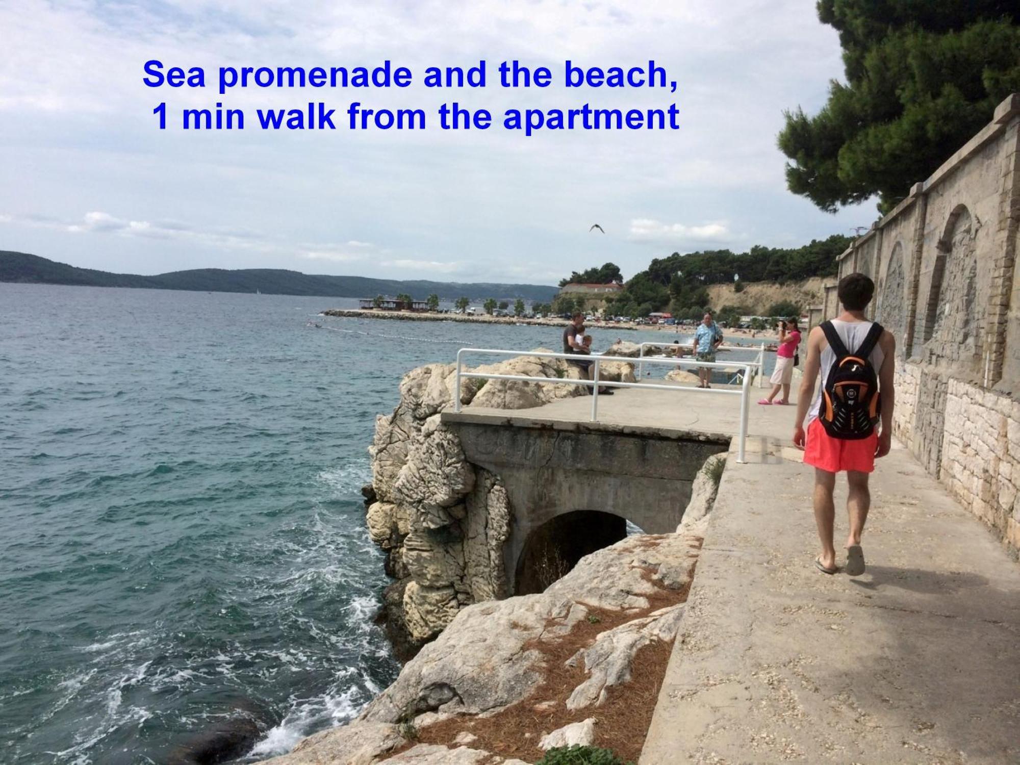 Beachfront Drazen With Patio & Parking Split